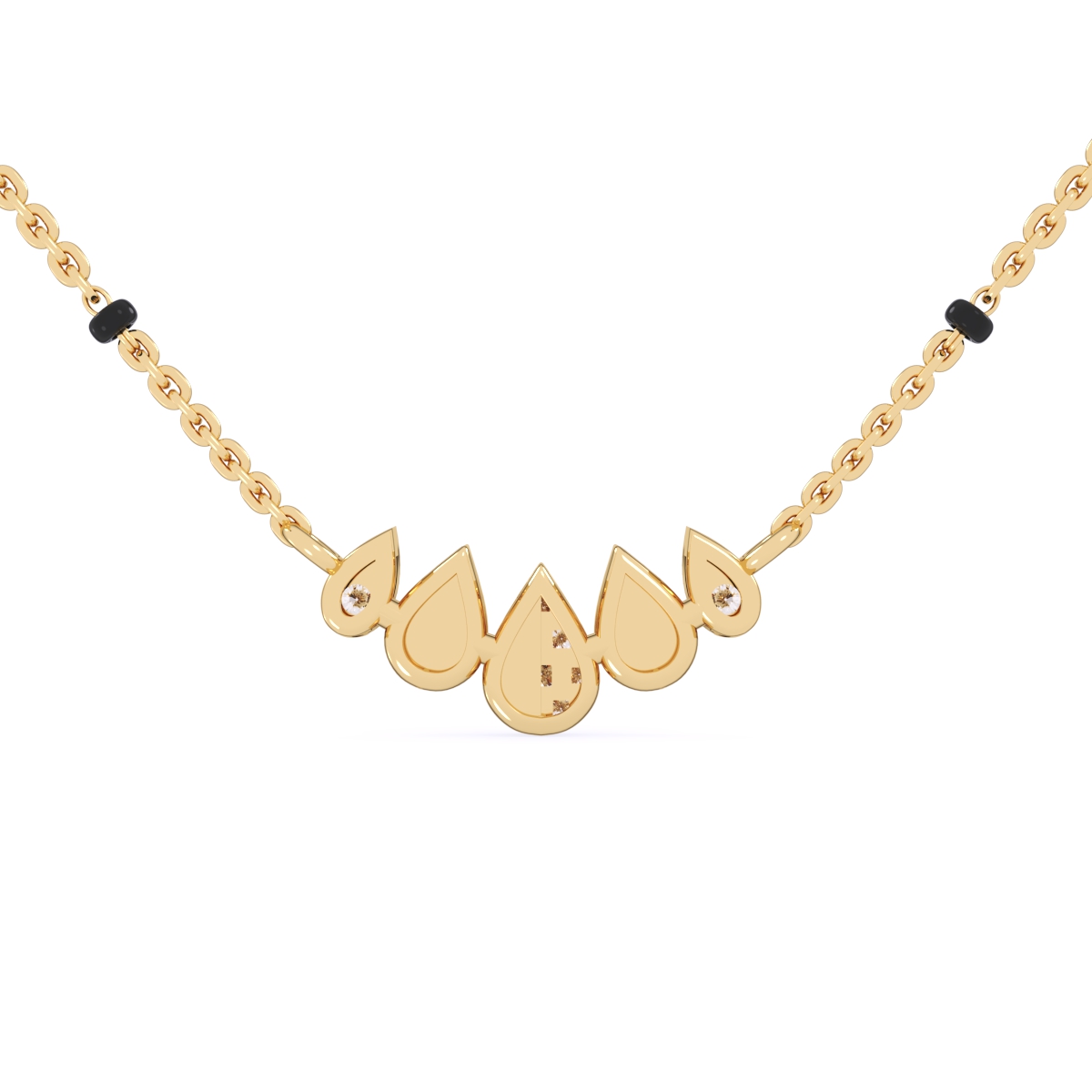Antique Pear Shaped Round Diamond Mangalsutra